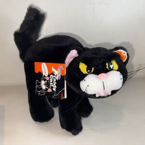 1994 Gibson Greetings FRAIDY Black Cat Screaming Meow Halloween Plush NWT